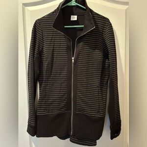 Cabi Black and White Striped Sprint Jacket Women’s Size Medium